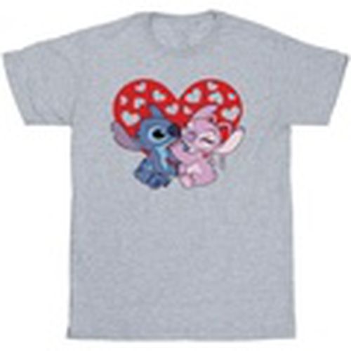 Camiseta manga larga Lilo Stitch Hearts para hombre - Disney - Modalova