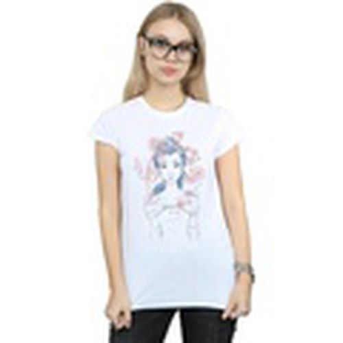 Camiseta manga larga Belle Lumiere Sketch para mujer - Disney - Modalova