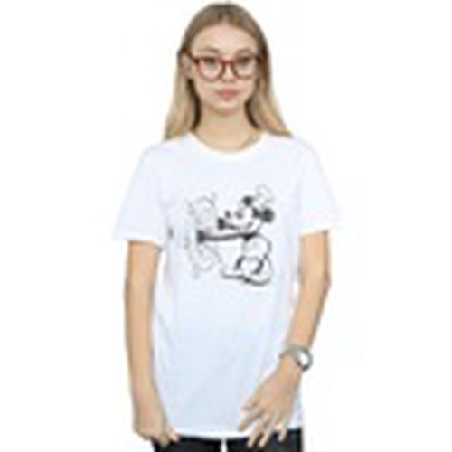 Camiseta manga larga Mickey Mouse Steamboat Sketch para mujer - Disney - Modalova