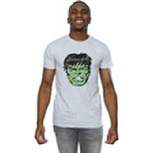 Camiseta manga larga Incredible Hulk Distressed Face para hombre - Marvel - Modalova