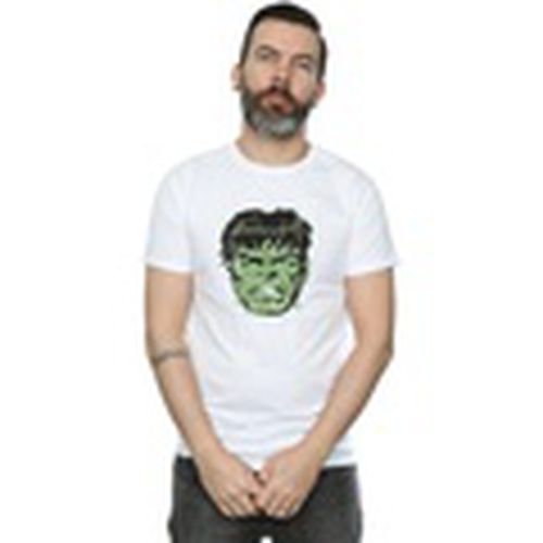 Camiseta manga larga Incredible Hulk Distressed Face para hombre - Marvel - Modalova