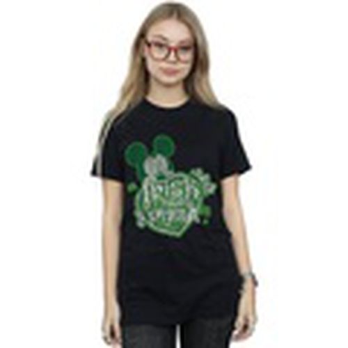 Camiseta manga larga Mickey Mouse Shamrock Pizza para mujer - Disney - Modalova