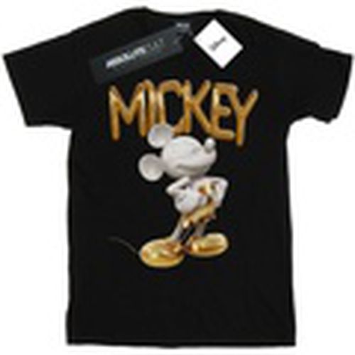 Camiseta manga larga Mickey Mouse Gold Statue para mujer - Disney - Modalova