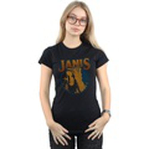 Camiseta manga larga Distressed Circle para mujer - Janis Joplin - Modalova