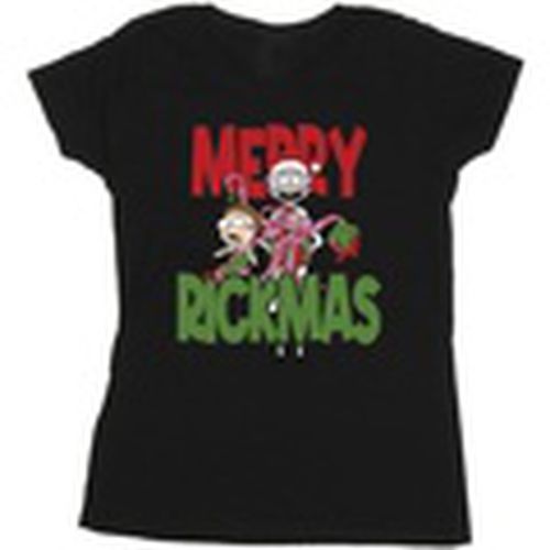Camiseta manga larga Merry Rickmas para mujer - Rick And Morty - Modalova