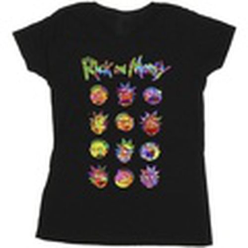 Camiseta manga larga Tie Dye Faces para mujer - Rick And Morty - Modalova