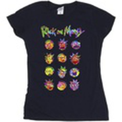 Camiseta manga larga Tie Dye Faces para mujer - Rick And Morty - Modalova