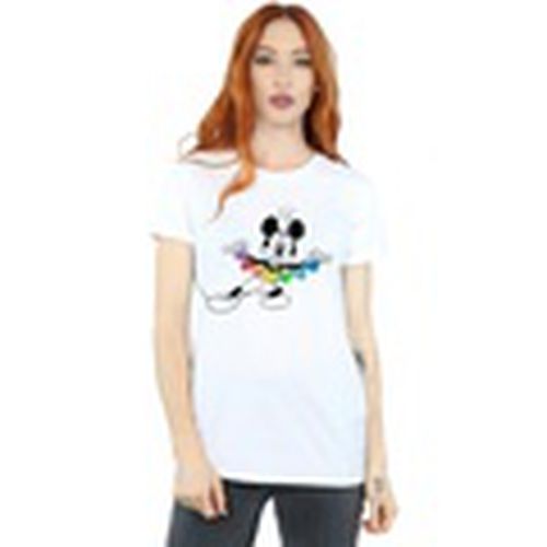 Camiseta manga larga Mickey Mouse Rainbow Chain para mujer - Disney - Modalova