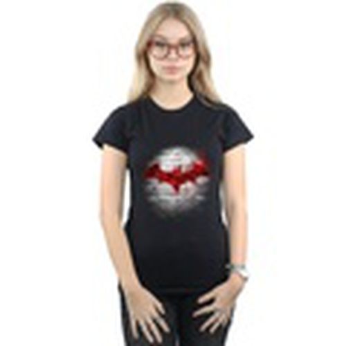 Camiseta manga larga Batman Logo Wall para mujer - Dc Comics - Modalova