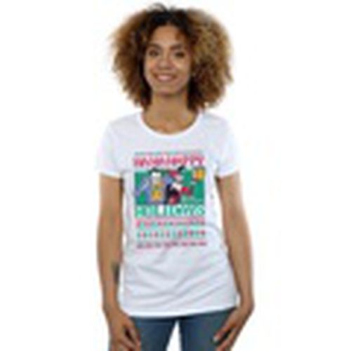 Camiseta manga larga Ha Ha Happy Holidays para mujer - Dc Comics - Modalova