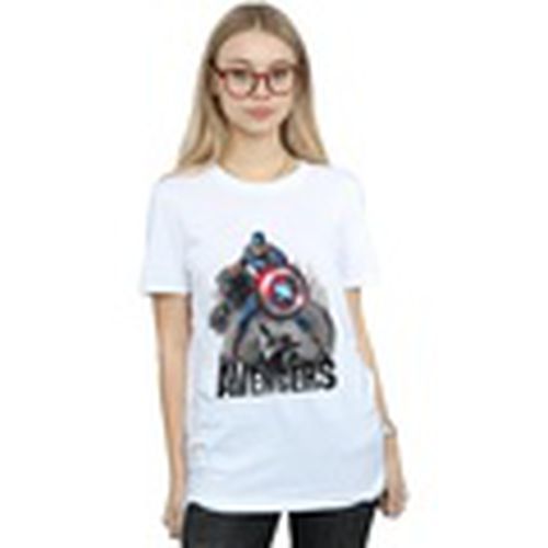 Camiseta manga larga Captain America Action Pose para mujer - Marvel - Modalova