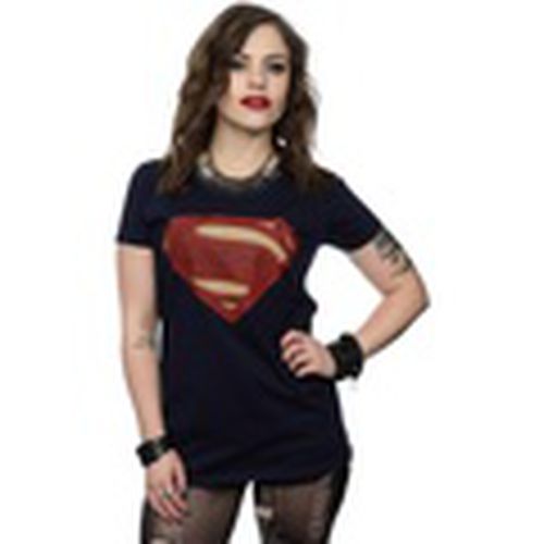 Camiseta manga larga Superman Man Of Steel Logo para mujer - Dc Comics - Modalova