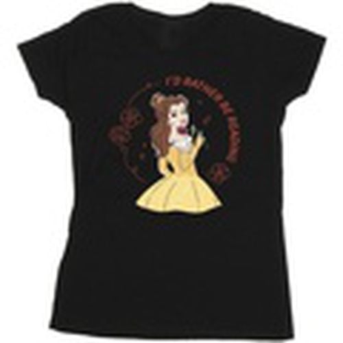 Camiseta manga larga Beauty And The Beast I'd Rather Be Reading para mujer - Disney - Modalova