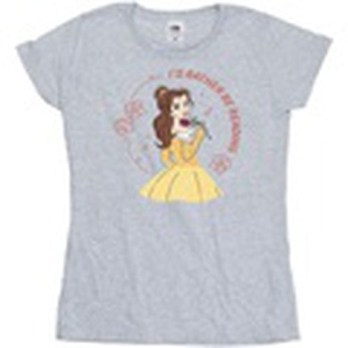 Camiseta manga larga Beauty And The Beast I'd Rather Be Reading para mujer - Disney - Modalova
