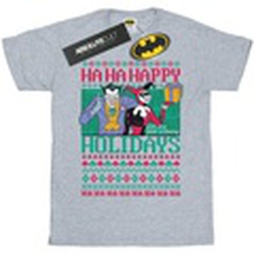 Camiseta manga larga Joker And Harley Quinn Ha Ha Happy Holidays para mujer - Dc Comics - Modalova