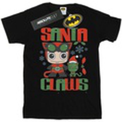 Camiseta manga larga Chibi Catwoman Santa Claws para hombre - Dc Comics - Modalova