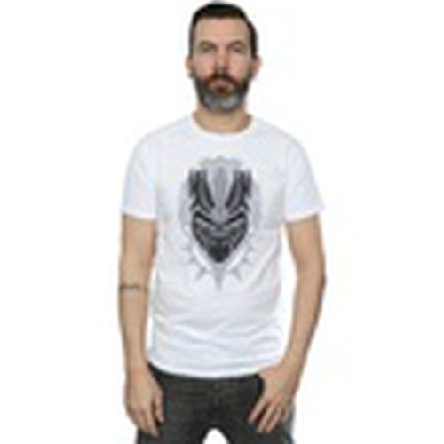 Camiseta manga larga Black Panther Head para hombre - Marvel - Modalova