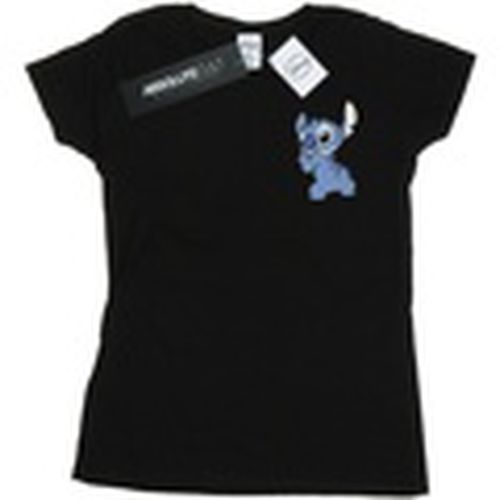 Camiseta manga larga Lilo And Stitch Stitch Backside Breast Print para mujer - Disney - Modalova