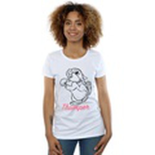 Camiseta manga larga Bambi Thumper Line Drawing para mujer - Disney - Modalova