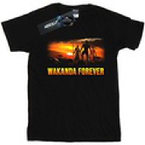 Camiseta manga larga Black Panther Wakanda Forever para hombre - Marvel - Modalova