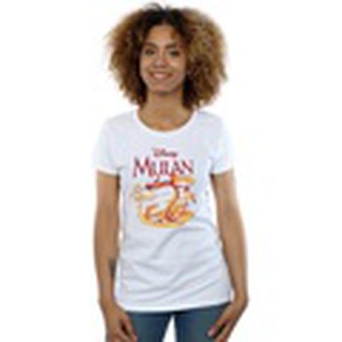 Camiseta manga larga Mulan Mushu Dragon Fire para mujer - Disney - Modalova