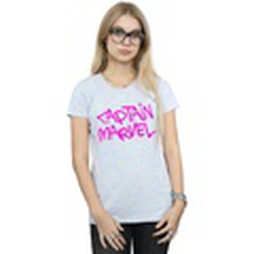Camiseta manga larga Captain Spray Text para mujer - Marvel - Modalova