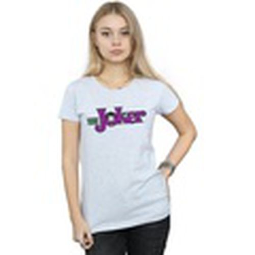 Camiseta manga larga The Joker Text Logo para mujer - Dc Comics - Modalova