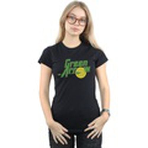 Camiseta manga larga Green Arrow Crackle Logo para mujer - Dc Comics - Modalova