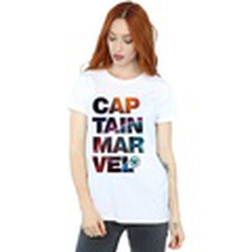 Camiseta manga larga Captain Space Text para mujer - Marvel - Modalova