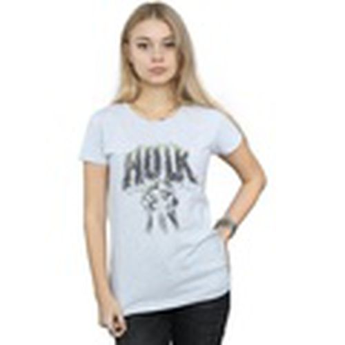 Camiseta manga larga Hulk Punch Logo para mujer - Marvel - Modalova