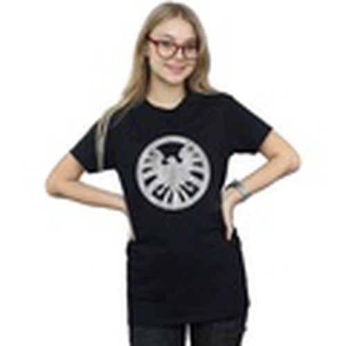 Camiseta manga larga Agents Of SHIELD Distressed Logo para mujer - Marvel - Modalova