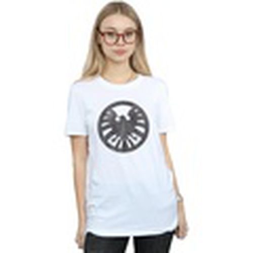 Camiseta manga larga Agents Of SHIELD Distressed Logo para mujer - Marvel - Modalova