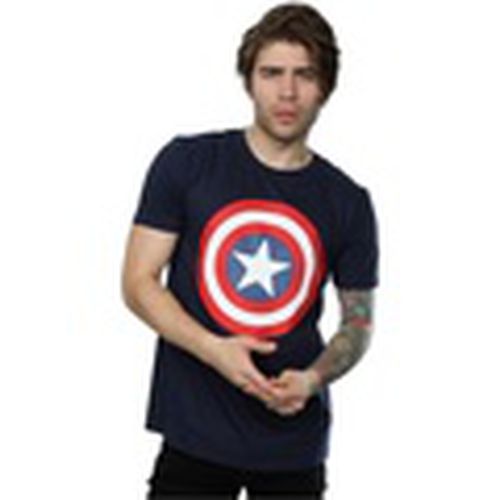 Camiseta manga larga Captain America Shield para hombre - Marvel - Modalova