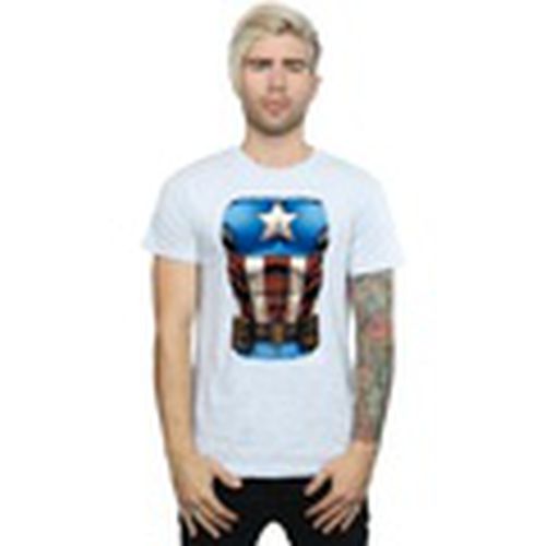 Camiseta manga larga Captain America Chest Burst para hombre - Marvel - Modalova