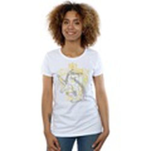 Camiseta manga larga Hufflepuff Badger Crest para mujer - Harry Potter - Modalova