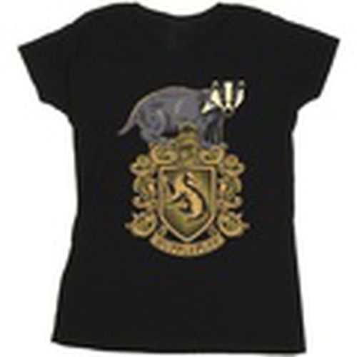 Camiseta manga larga Hufflepuff Sketch Crest para mujer - Harry Potter - Modalova