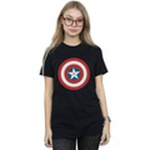 Camiseta manga larga Captain America Civil War Shield para mujer - Marvel - Modalova