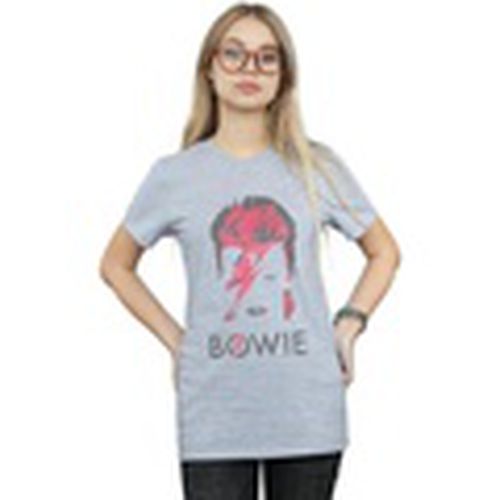 Camiseta manga larga Aladdin Sane Distressed para mujer - David Bowie - Modalova