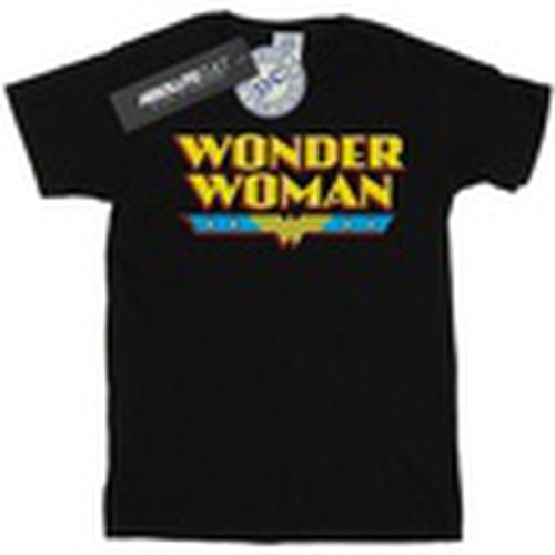 Camiseta manga larga Wonder Woman Text Logo para mujer - Dc Comics - Modalova