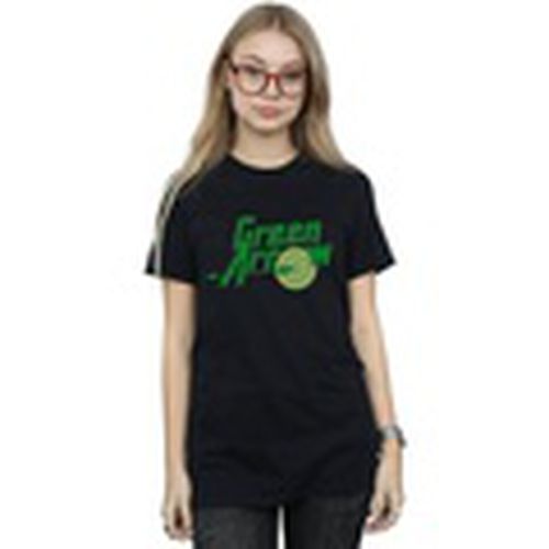 Camiseta manga larga Green Arrow Text Logo para mujer - Dc Comics - Modalova