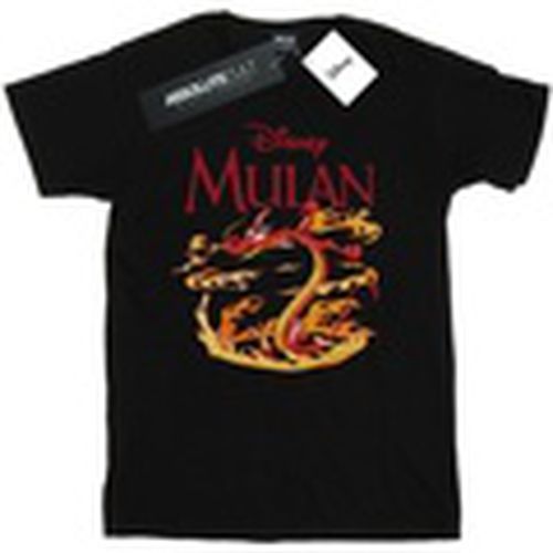 Camiseta manga larga Mulan Mushu Dragon Fire para hombre - Disney - Modalova