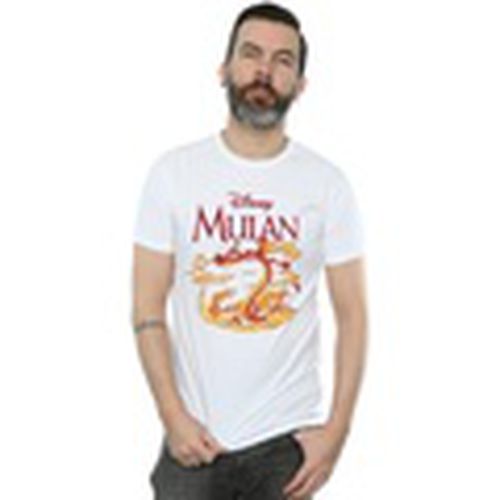 Camiseta manga larga Mulan Mushu Dragon Fire para hombre - Disney - Modalova