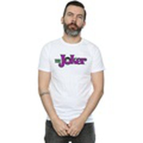 Camiseta manga larga The Joker Text Logo para hombre - Dc Comics - Modalova