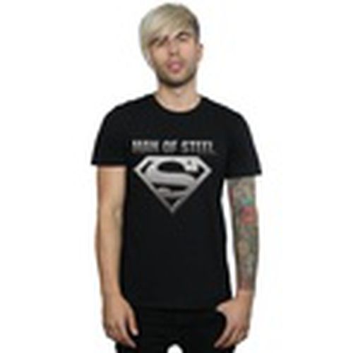 Camiseta manga larga Superman Man Of Steel Shield para hombre - Dc Comics - Modalova