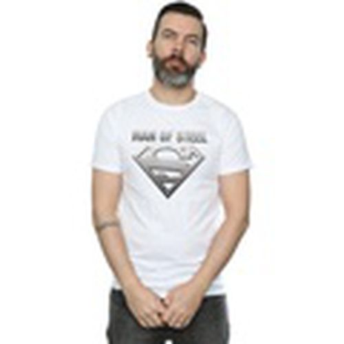 Camiseta manga larga Superman Man Of Steel Shield para hombre - Dc Comics - Modalova