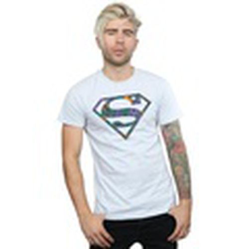 Camiseta manga larga Superman Floral Logo 1 para hombre - Dc Comics - Modalova