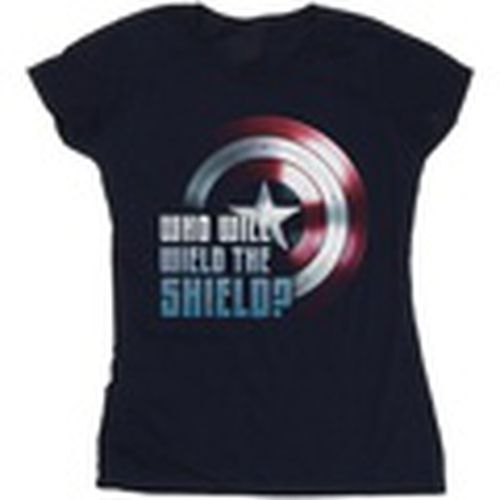Camiseta manga larga The Falcon And The Winter Soldier Wield The Shield para mujer - Marvel - Modalova