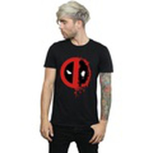 Camiseta manga larga Deadpool Split Splat Logo para hombre - Marvel - Modalova