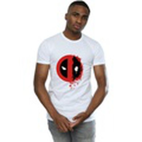 Camiseta manga larga Deadpool Split Splat Logo para hombre - Marvel - Modalova