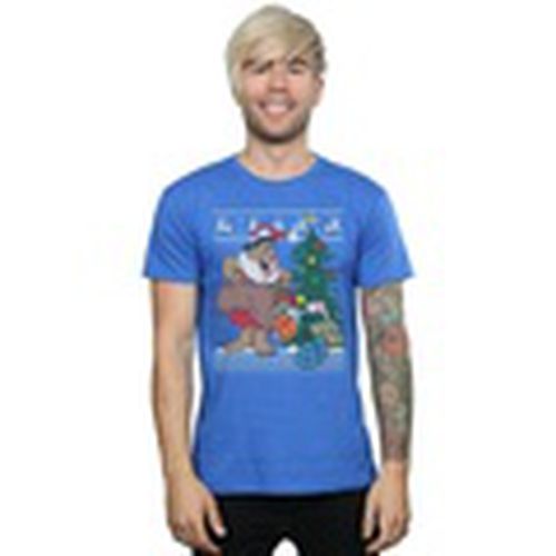 Camiseta manga larga Christmas Fair Isle para hombre - The Flintstones - Modalova